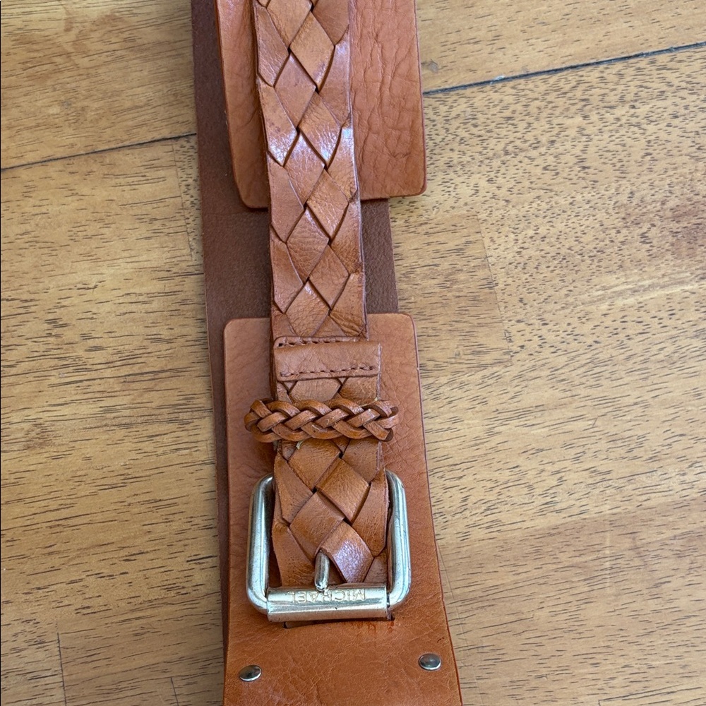 MICHAEL Michael Kors Tan Genuine Leather Belt
